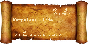 Karpelesz Linda névjegykártya
